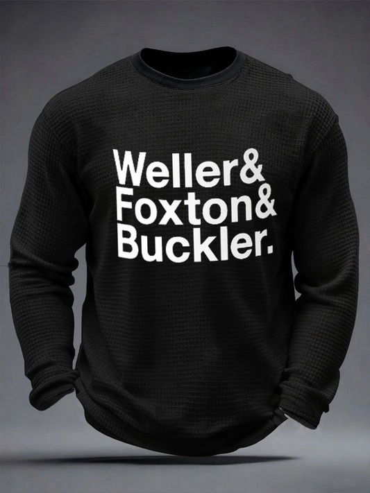 Men's The Jam Band Mod British Music The Modfather Waffle Long Sleeve T-Shirt