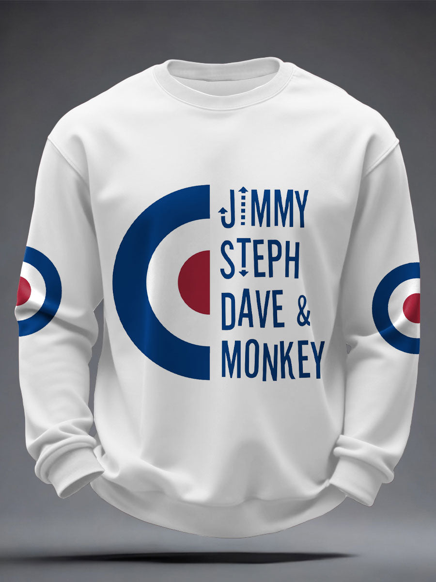 Men's UK Mods Music Lover Printed Sweatshirt