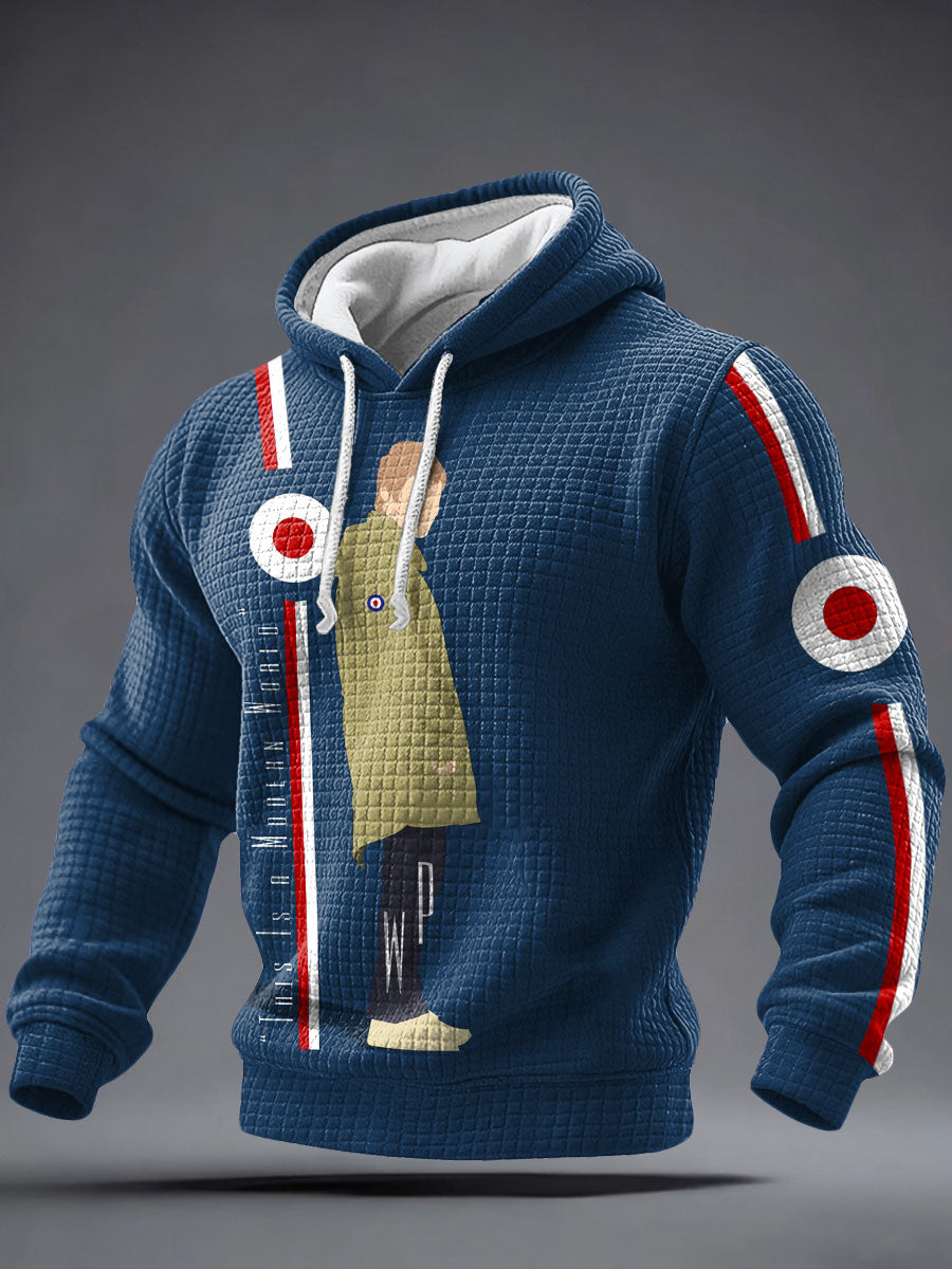 Men's UK Mod Music Lover Printed Hoodie