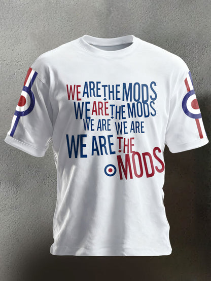 Unisex UK Mods Music Lover Printed T-shirt