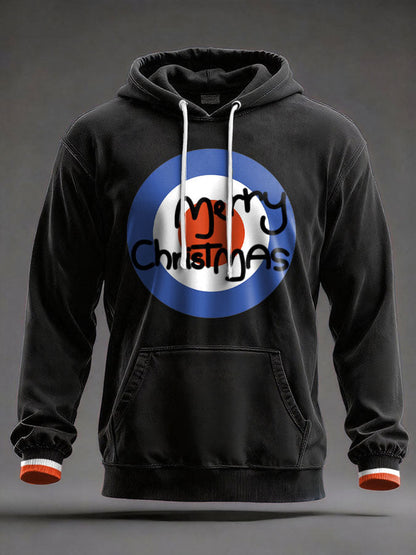 Unisex UK Mod Music Lover Christmas Printed Hoodie