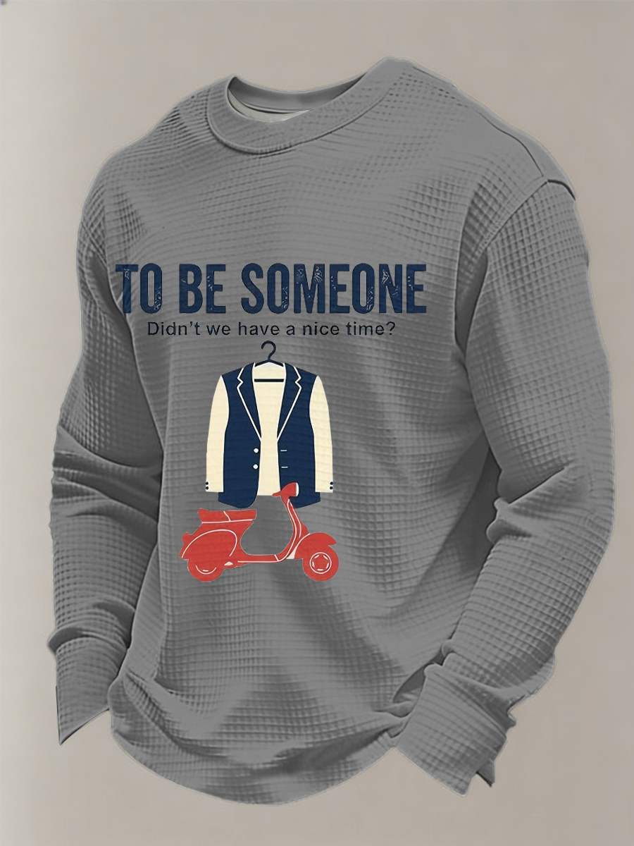 Men's UK Mods Music Lover Waffle Long Sleeve Top