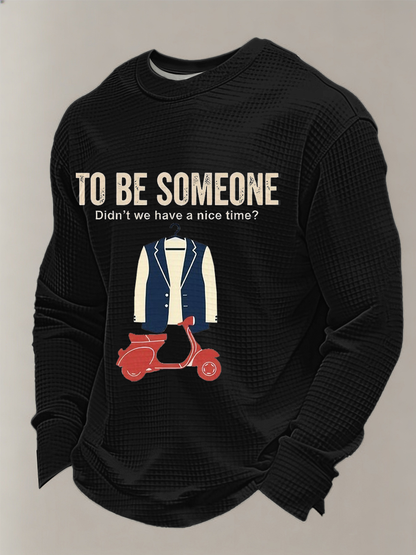 Men's UK Mods Music Lover Waffle Long Sleeve Top