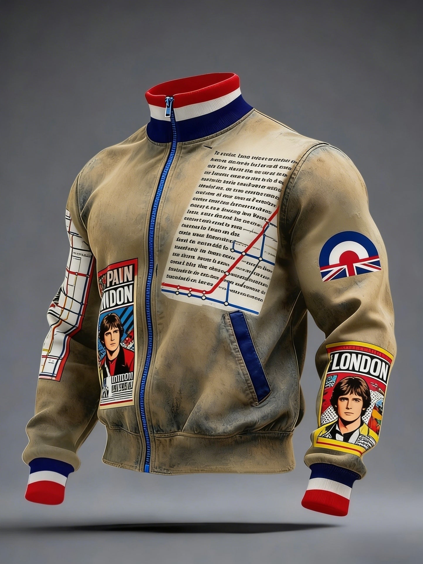 Men's Air Mods Music Lover Printed Coat