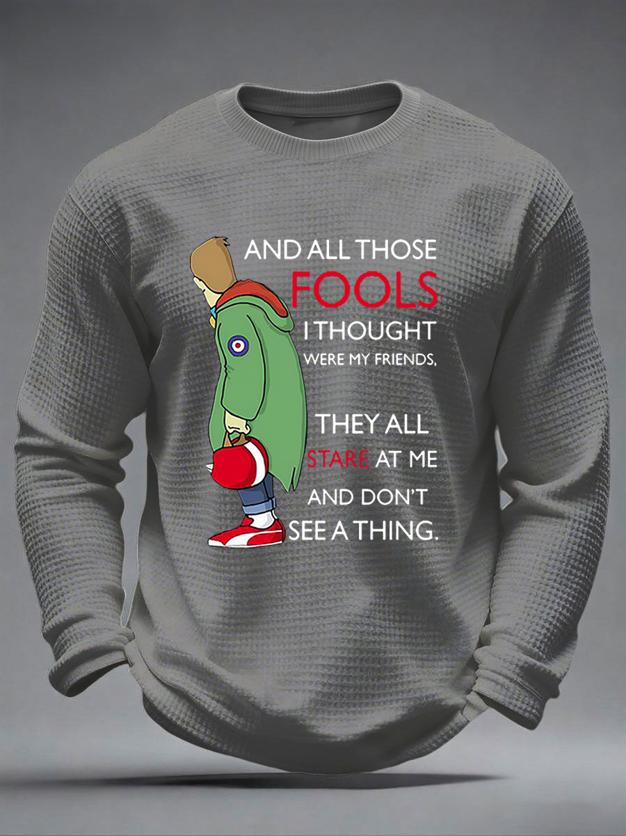 Men's UK Mods Music Lover Waffle Long Sleeve T-Shirt