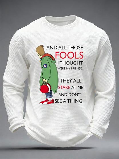Men's UK Mods Music Lover Waffle Long Sleeve T-Shirt
