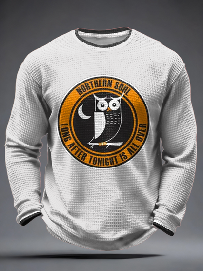 Men's UK Music Northern Soul Lover Waffle Long Sleeve T-Shirt