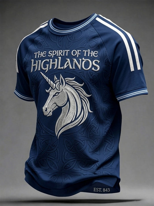 Men's Retro UK Scotland Football Lover 2026 Print Short-Sleeve T-Shirt