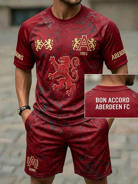Men's Retro UK Scotland Football Lover 2026 Print Casual Set