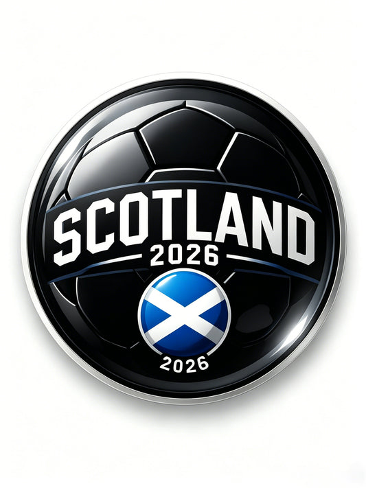Unisex Scottish Football Match Cheering Art Print Chest Badge