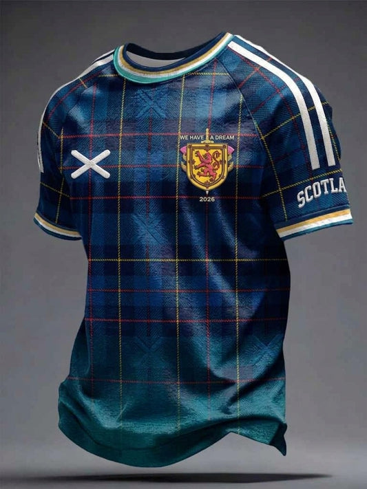 Men's UK Football Lover Scotland Printed short sleeve t-shirt