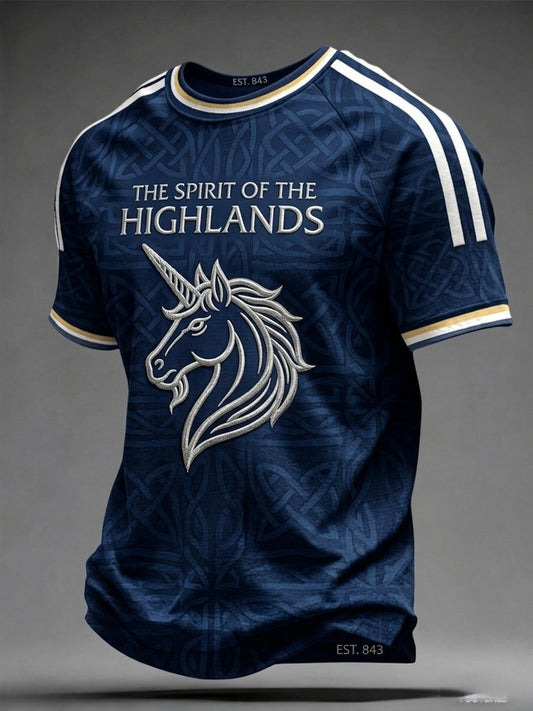 Men's UK Scotland Football Lover 2026 Printed T-shirt