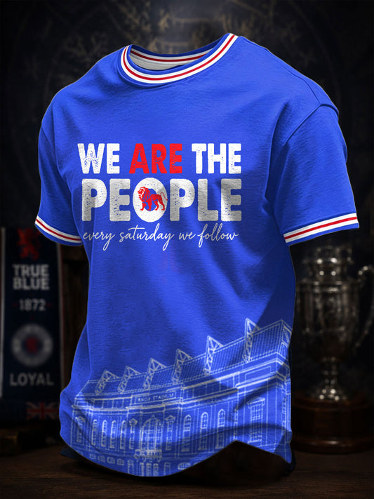 Men's We Are The People Scotland Football Lover Printed T-shirt