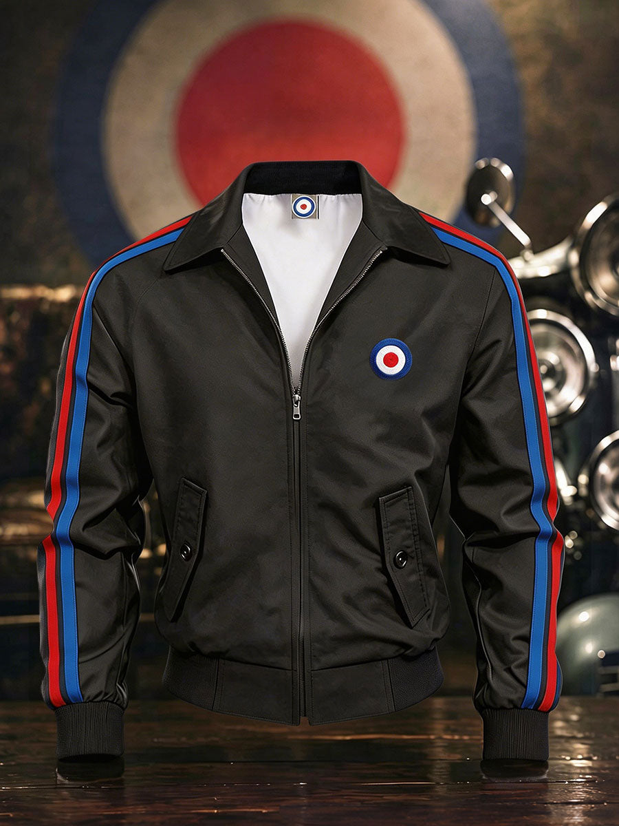 Men's UK Mods Music Lover Printed Harrington Jacket
