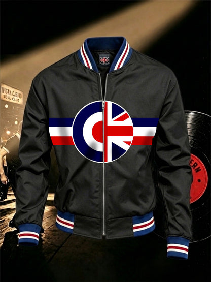 Men's Retro Northern Soul Print Casual Jacket