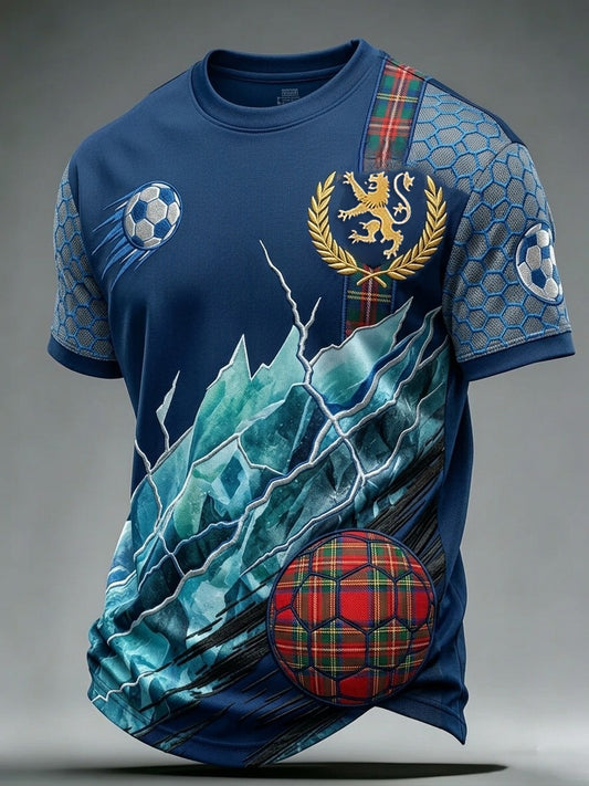 Men's UK Scotland Football Lover 2026 Printed T-shirt
