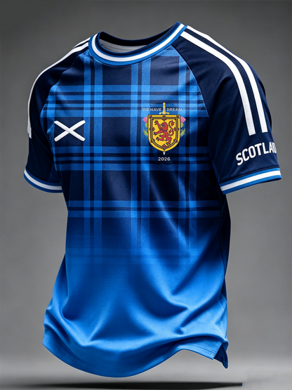 Men's UK Football Lover Scotland Printed short sleeve t-shirt