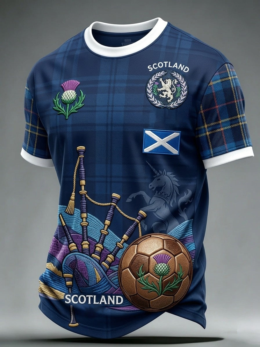 Men's UK Scotland Football Lover 2026 Printed T-shirt