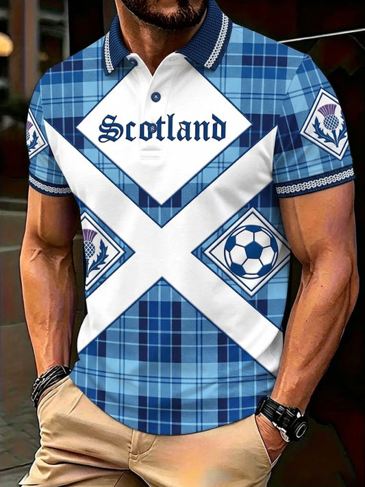 Men's Scotland Football Short Sleeve Shirt