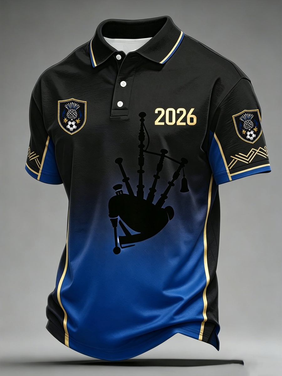 Men's UK Football Lover Scotland Printed polo shirt