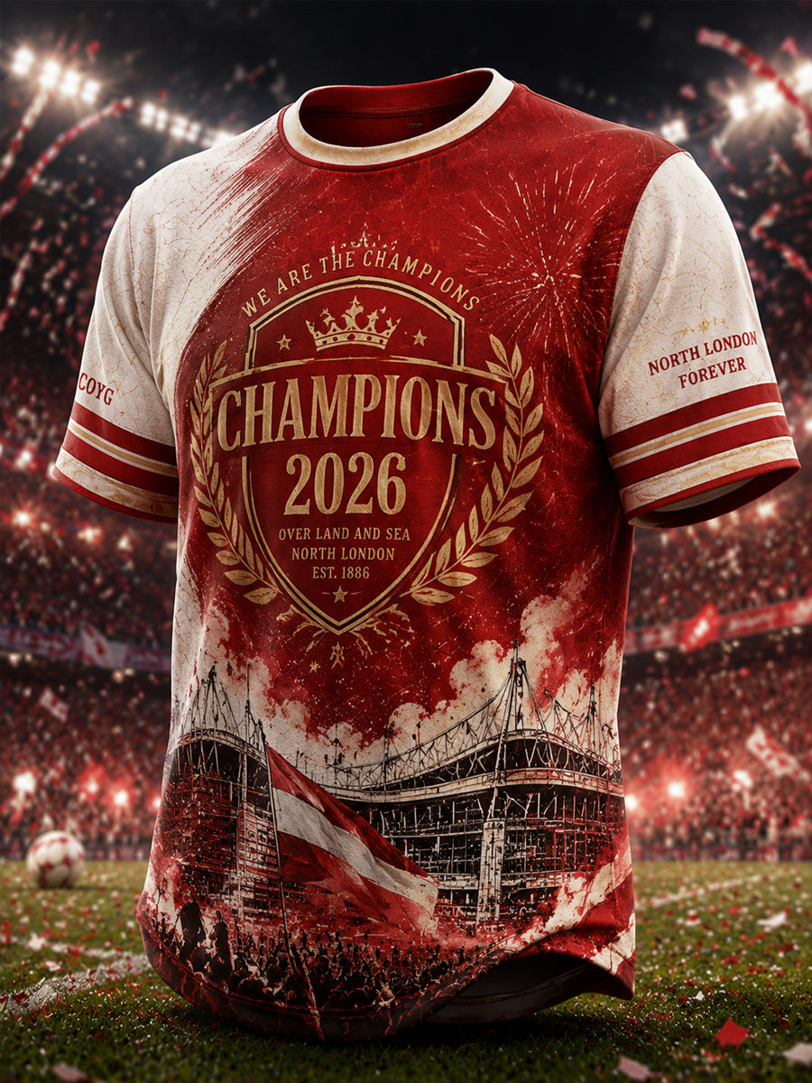 Men's Gift For Football Fans Print Casual Tee