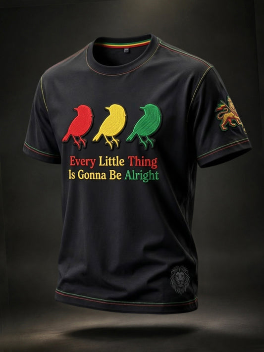 Men's Retro Reggae “Every Little Thing Is Gonna Be Alright” Casual T-Shirt