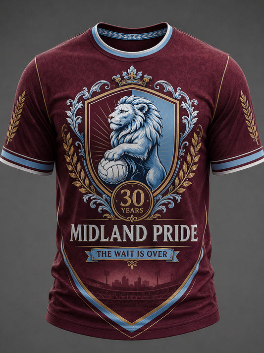 Men's Retro British Football Fan Art Print Casual Jersey
