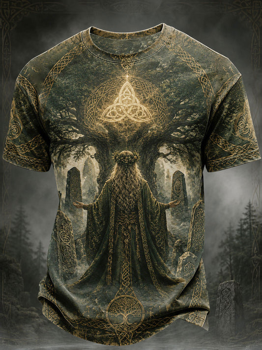 Men's Celtic Print Casual T-Shirt