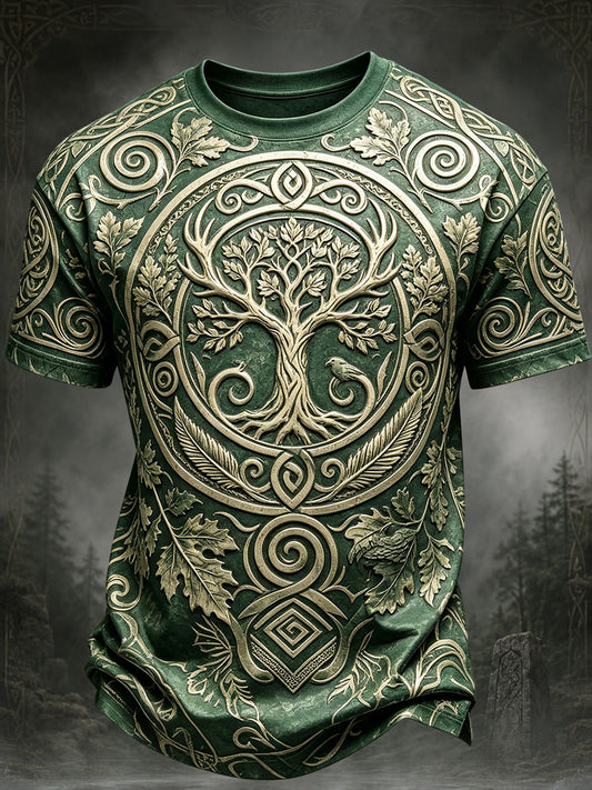 Men's Celtic Print Casual T-Shirt