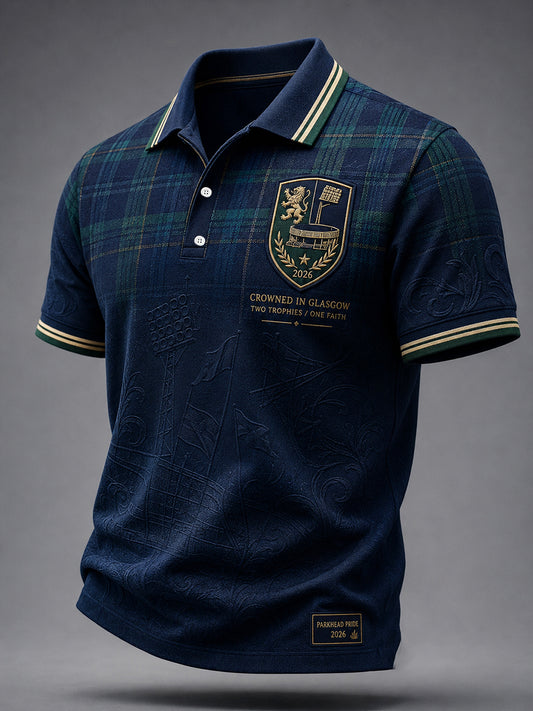 Men's Scotland Football Lover Green Faith Printed Casual Tops
