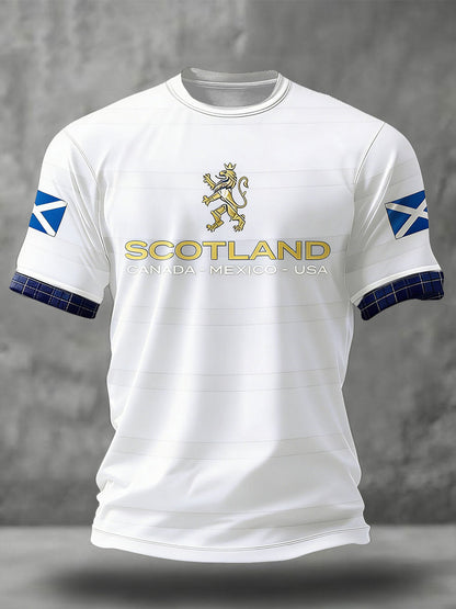 Men's Scotland Football Lover Printed T-shirt