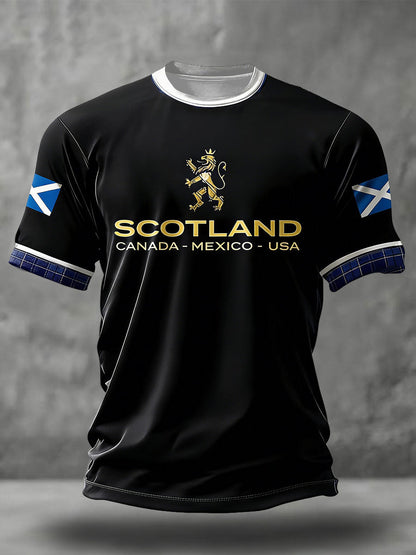 Men's Scotland Football Lover Printed T-shirt