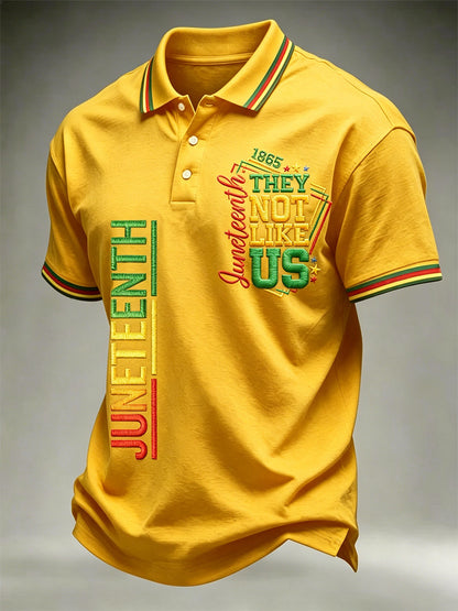 Men's Juneteenth They Not Like Us Since 1865 Print Casual Polo