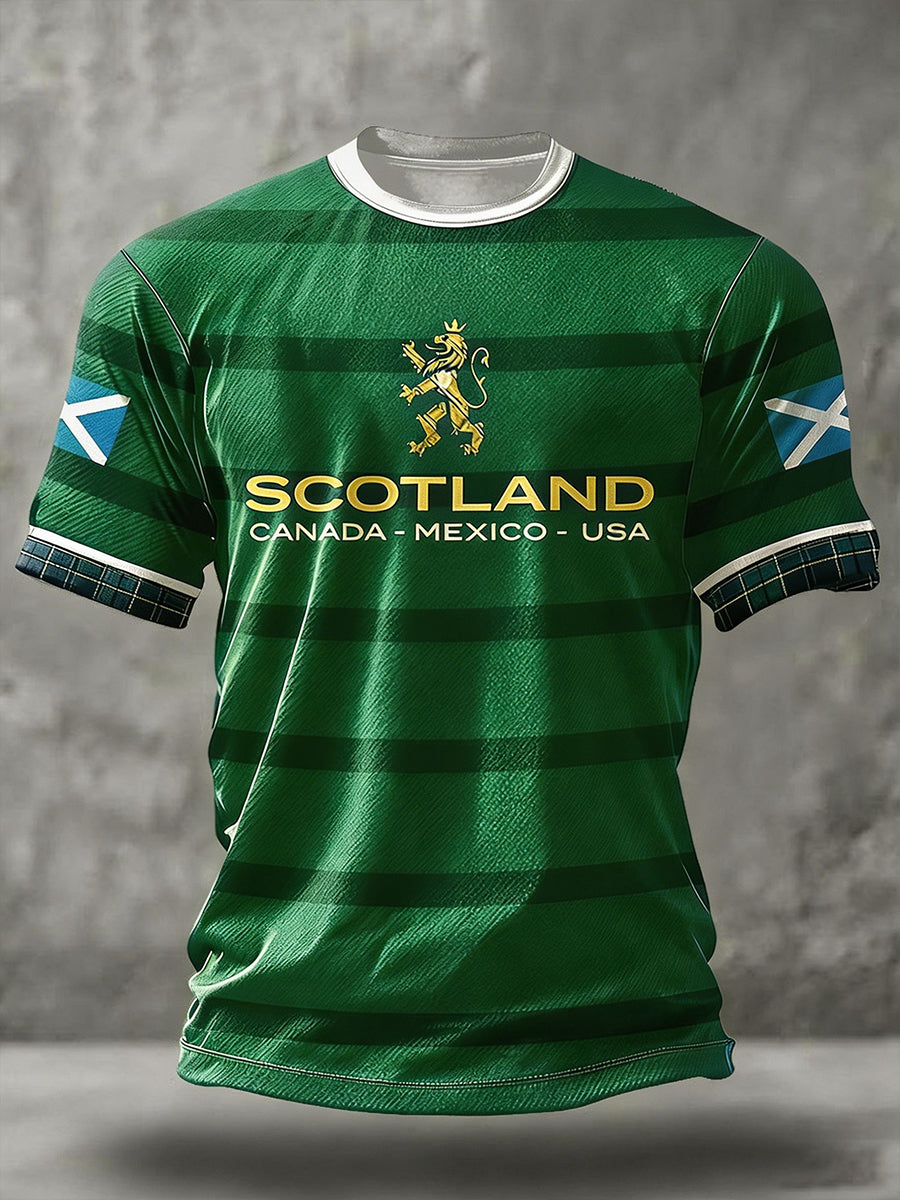 Men's Scotland Football Lover Printed T-shirt