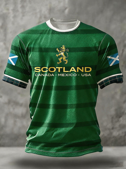Men's Scotland Football Lover Printed T-shirt