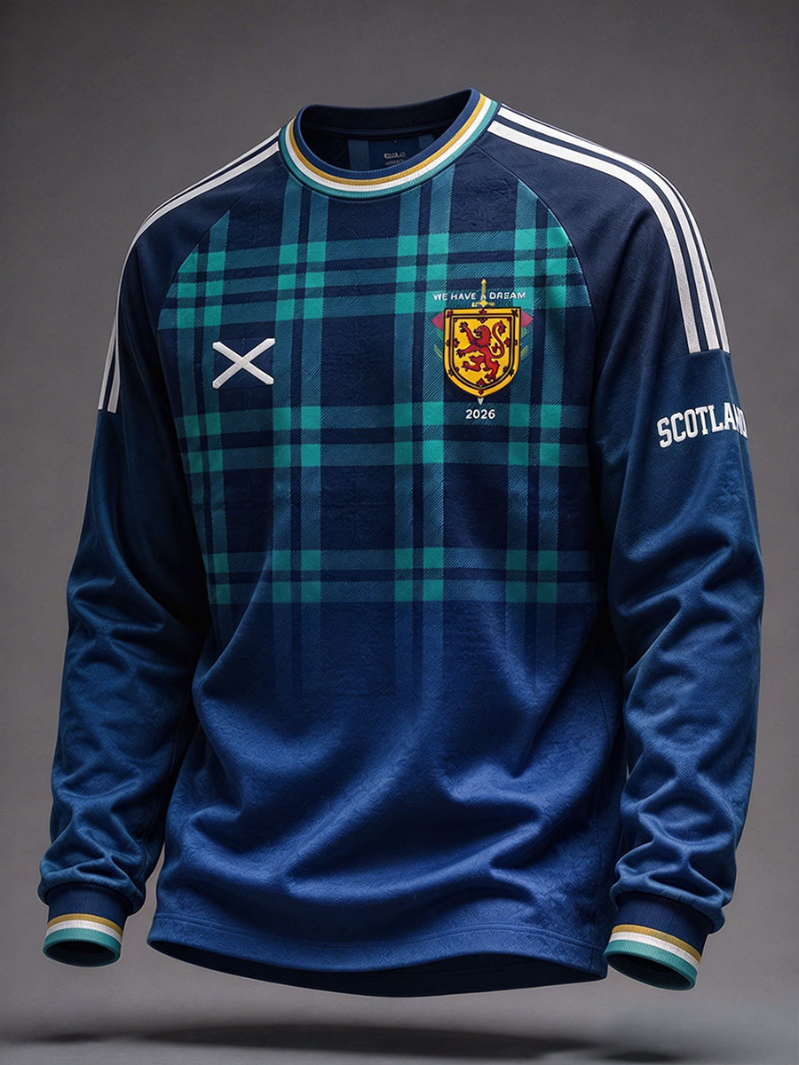 Men's Scotland Football Lover Green Faith Printed Sweatshirt