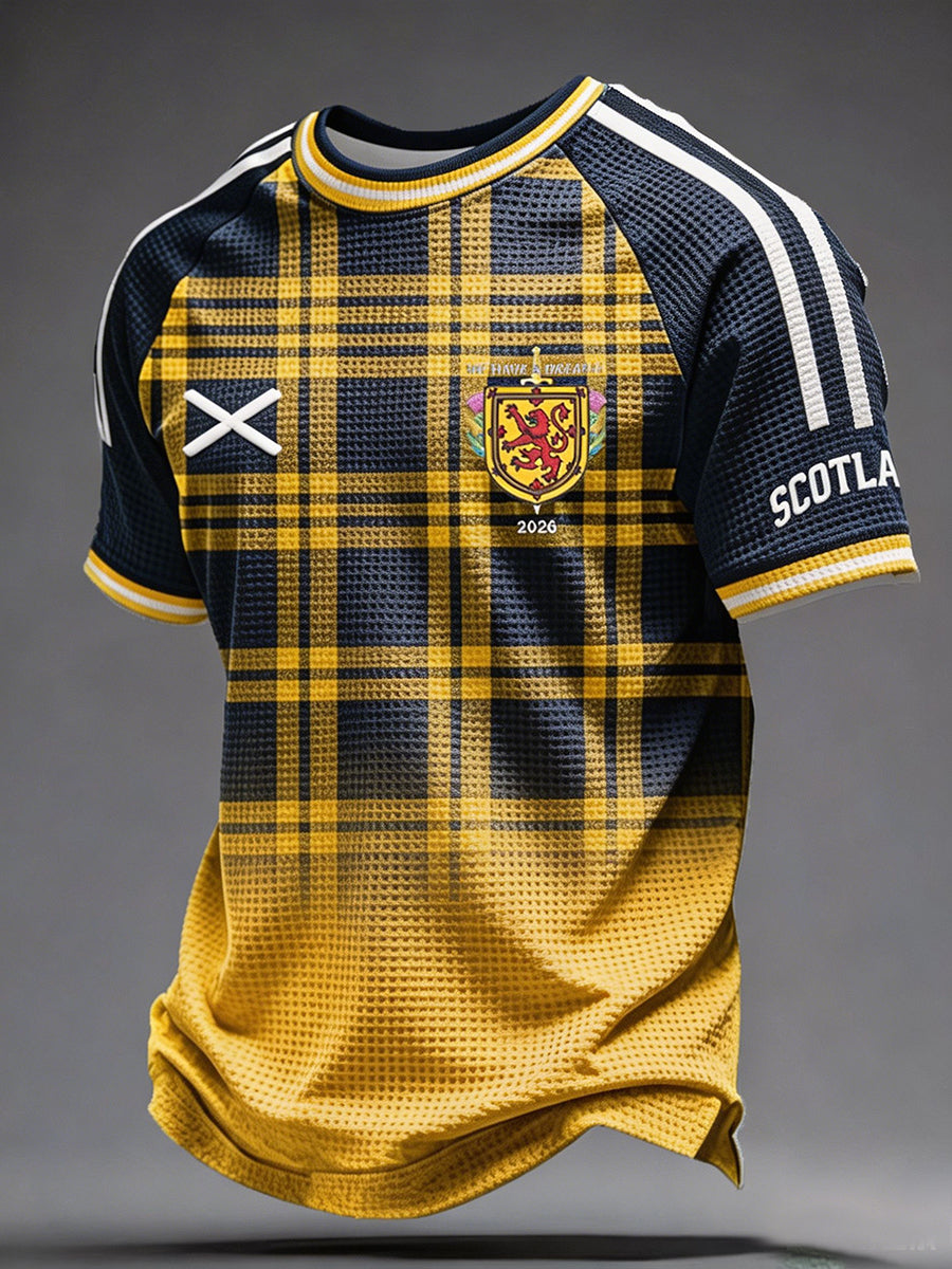 Men's Scotland Football Lover Green Faith Printed T-shirt