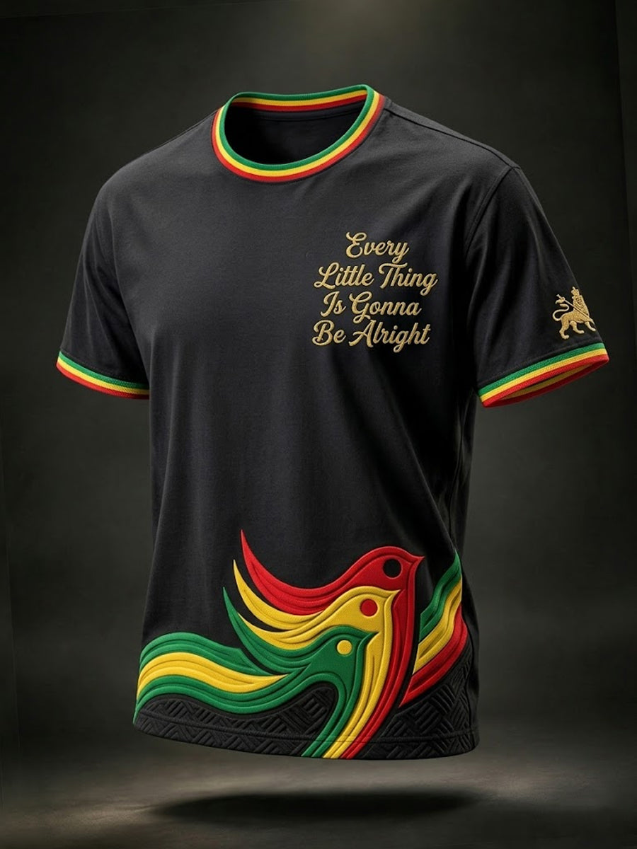 Casual T-shirt for Retro Reggae Music Fans