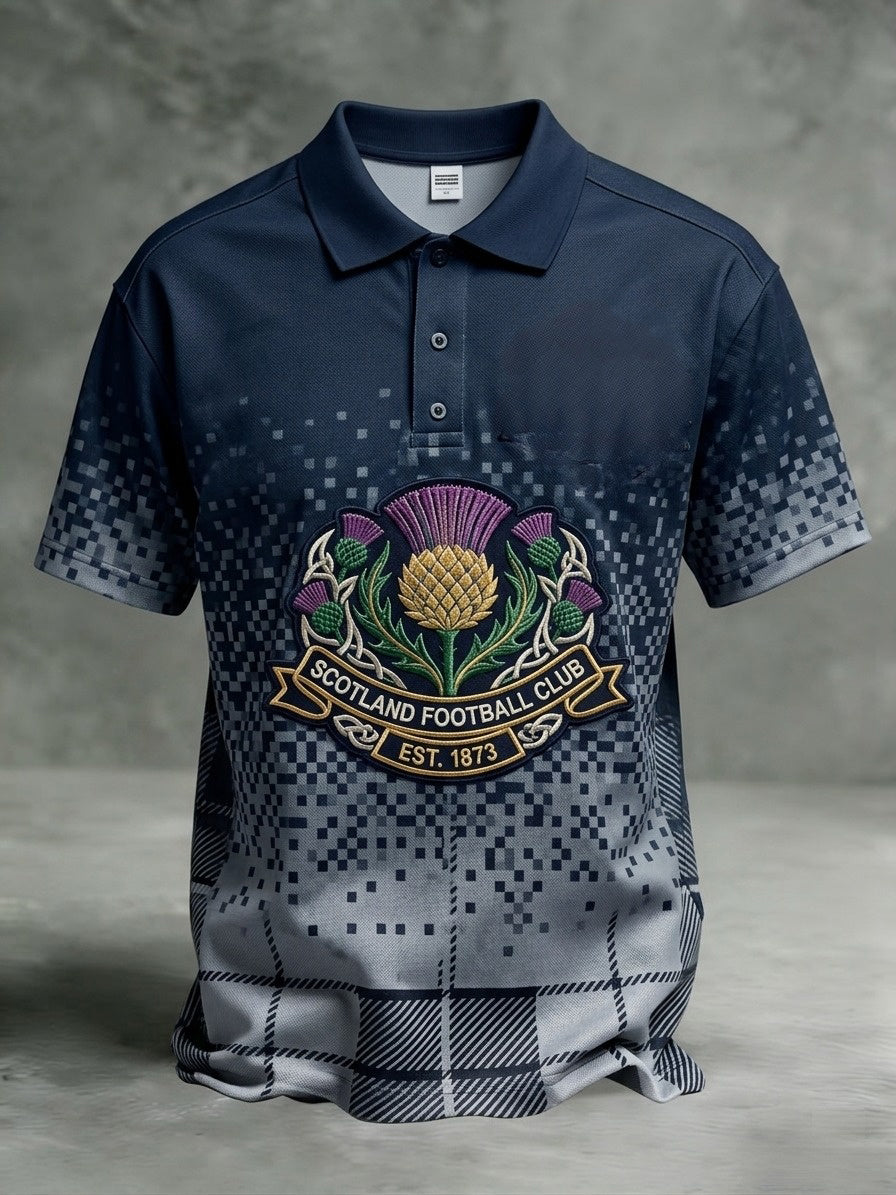 Men's UK Football Lover Scotland Printed  Polo Shirt
