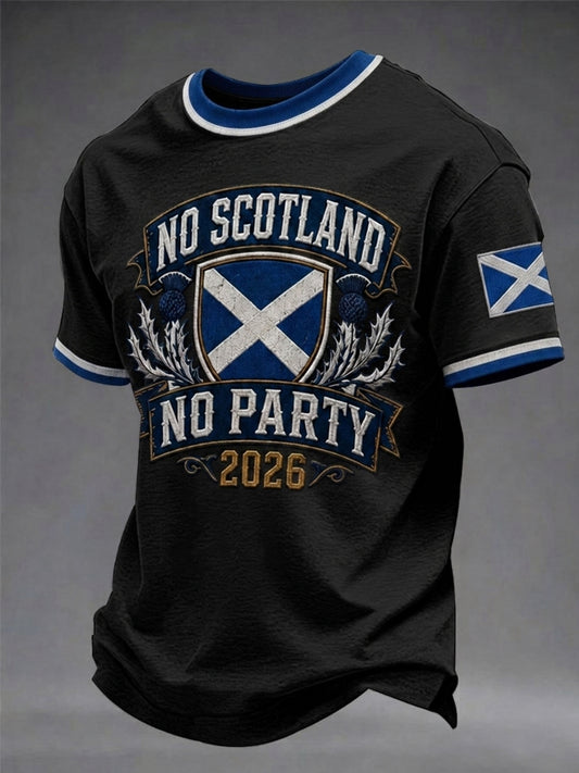 Men's Scotland Art Printed Short Sleeve T-shirt