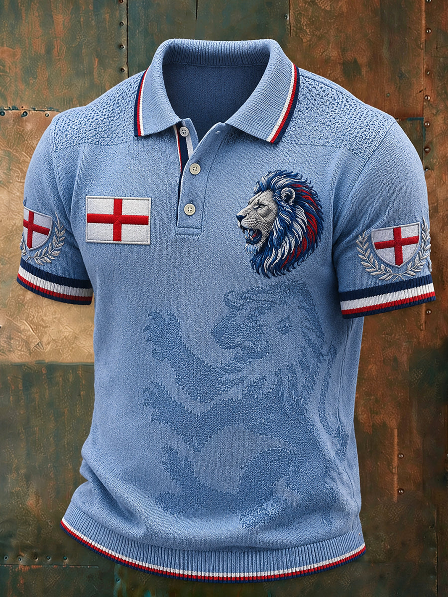 Retro England Football Fan Art Print Casual Jersey