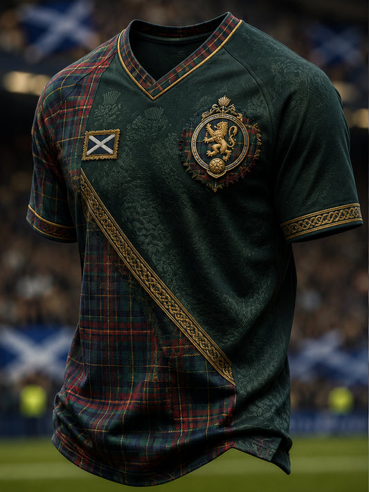 Men's Scottish Football V-neck T-shirt