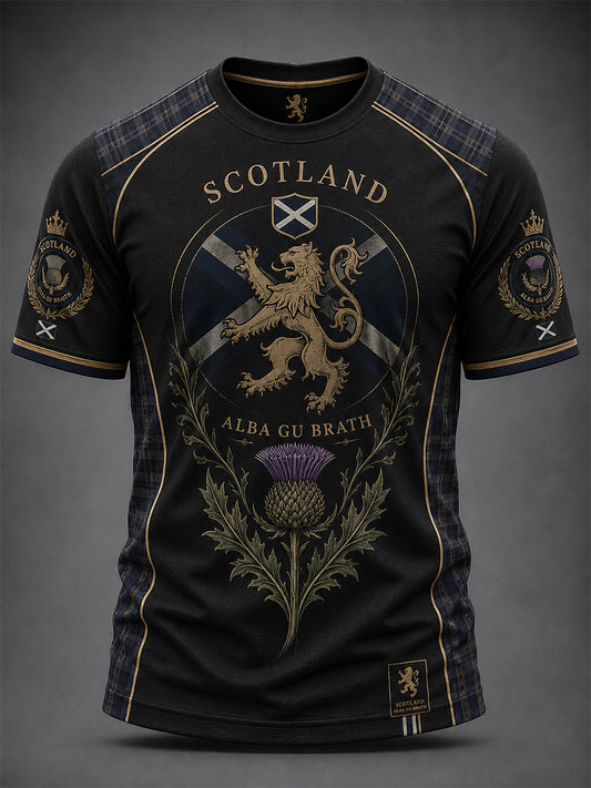 Men's Scotland Art Printed Short Sleeve T-shirt