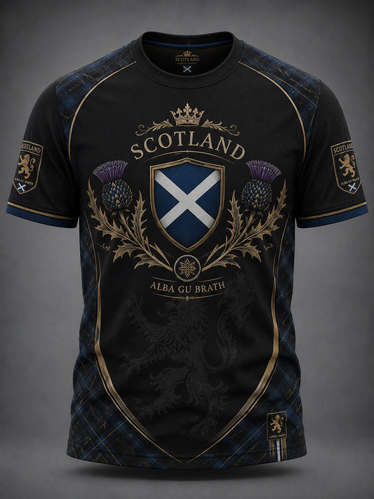Men's Scotland Art Printed Short Sleeve T-shirt