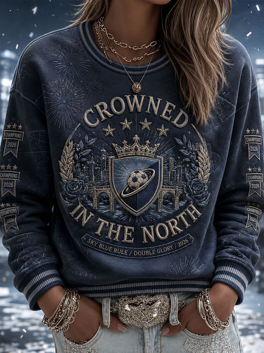 Women's Manchester Football Lover Champions Printed Sweatshirt