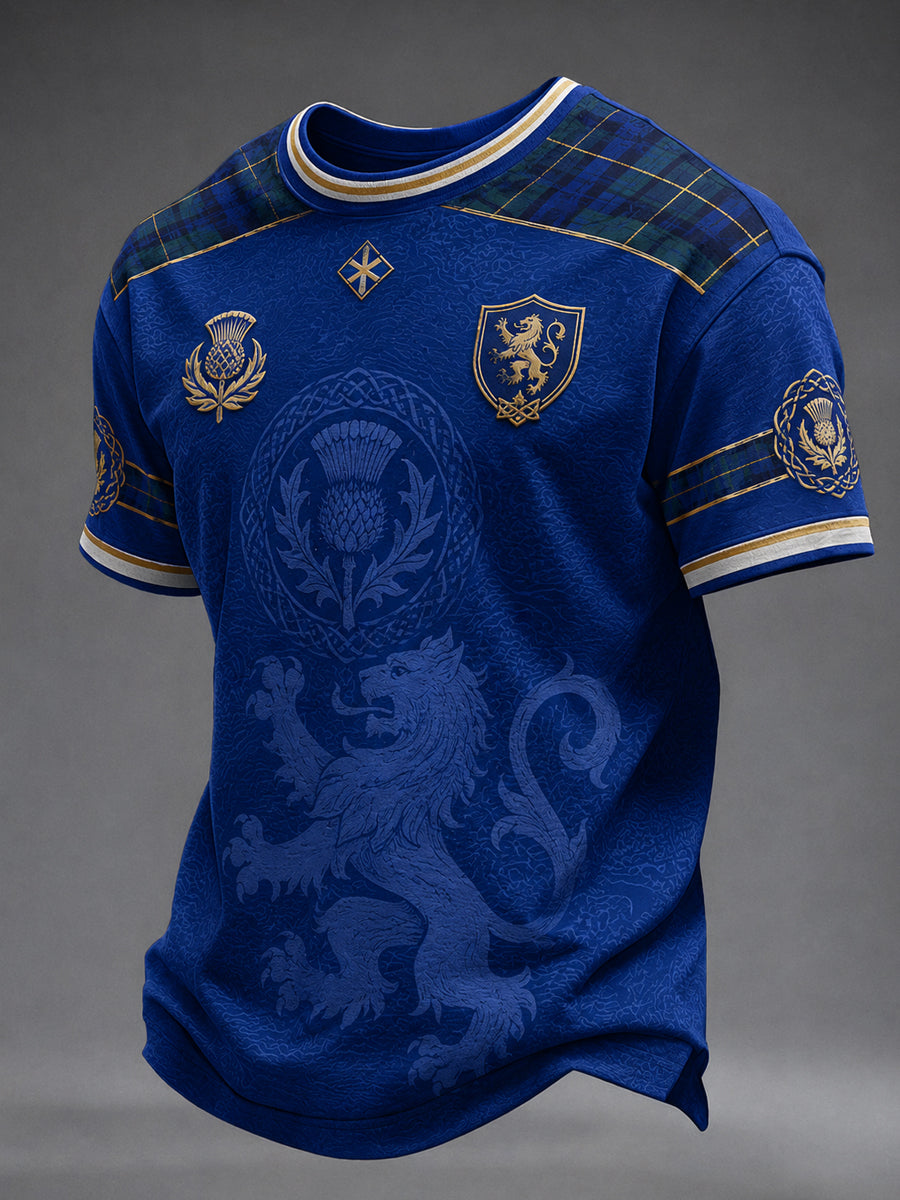 Men's Scotland Art Printed Short Sleeve T-shirt