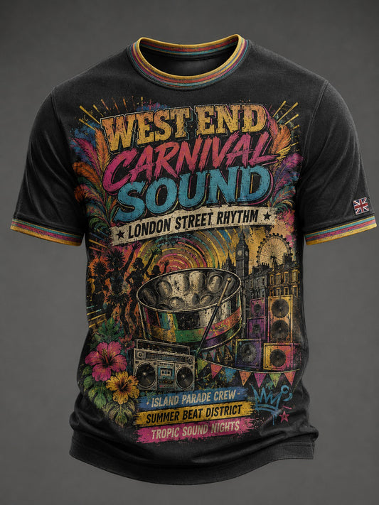 Men's Caribbean London Festival Notting Hill Carnival Printed T-shirt