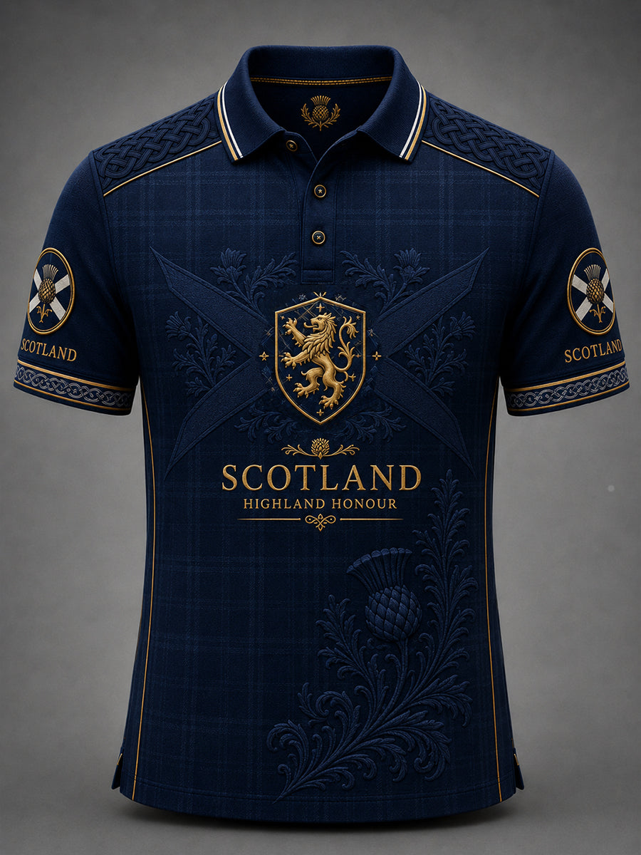 Men's Scotland Art Printed Short Sleeve Top