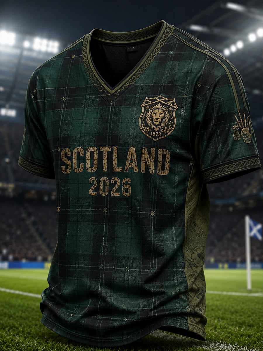 Men's Scotland Football V-neck T-shirt