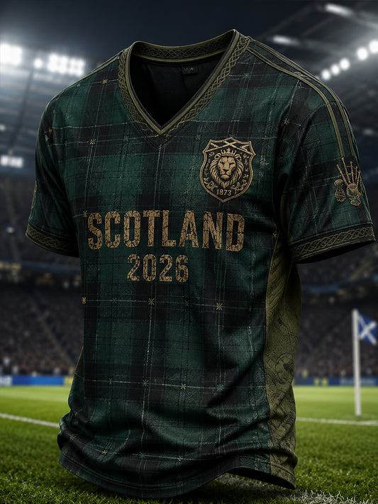Men's Scotland Football V-neck T-shirt